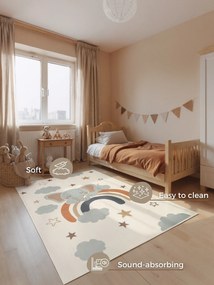 Hanse Home, Detský koberec Adventures 106430 Cream Multicolor, 200x290, viacfarebná, detská izba