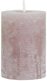 Krémová široká sviečka Rustic pillar - Ø 7*10cm/ 40h