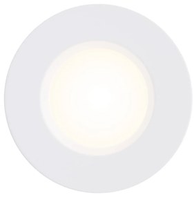NORDLUX Kúpeľňové vstavané svietidlo LED MAHI, 8,5W, teplá biela, 8,5cm, biela