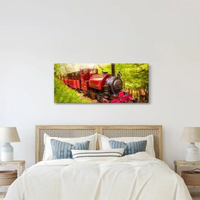 Obraz parného vlaku (120x50 cm)
