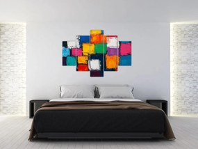 Obraz - Maľba farebných štvorcov (150x105 cm)