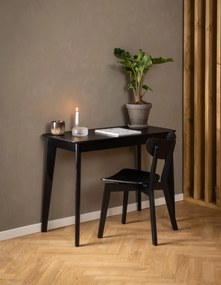 Drevený písací stôl so zásuvkou Roxby (00489), čierny