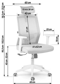 Kancelárska stolička z mikrosieťoviny Sofotel Rotar 240102- béžová
