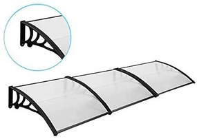 Plastová strieška v rôznych veľkostiach a farbách-Čierna-300x90 cm