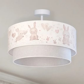 Brilagi-LED Detský prisadený luster BOBO 1xE27/60W/230V pr. 40 cm krémová/šedá/kráľovská