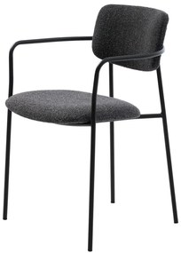 Tmavosivá jedálenská stolička Zama – Unique Furniture