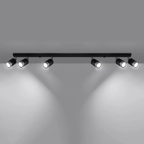 Sollux Stropné svietidlo NERO 6 black/chrome SL_1068