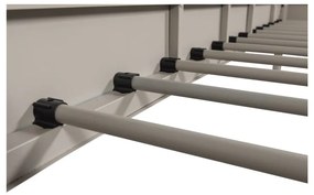 Béžová kovová jednolôžková posteľ s roštom 90x200 cm Mata – WOOOD