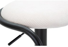 Biela/čierna čalúnená barová stolička s nastaviteľnou výškou (výška sedadla 61 cm) Destiny – Mauro Ferretti