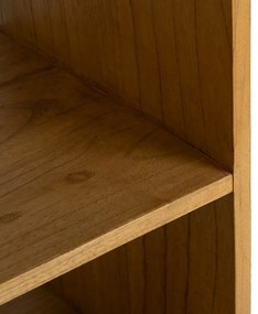 Knižnica z masívu mindi v prírodnej farbe 90x150x40 cm Lysa – Ixia