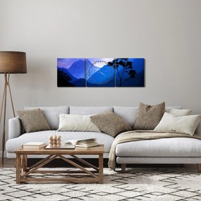 Obraz - Nočné nebo v Nepále (s hodinami) (90x30 cm)