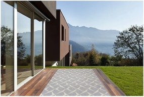 Vysokoodolný koberec vhodný do exteriéru Floorita Rete Silver, 130 x 190 cm