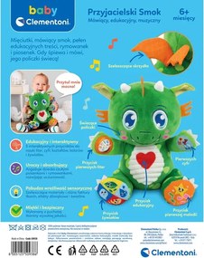 Vzdelávacie hovoriace hudobné Friendly Dragon poľský jazyk Clementoni 50938