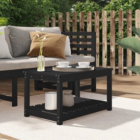 Záhradný stolík čierny 82,5x50,5x45 cm borovicový masív 824138