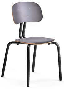 Školská stolička YNGVE, so 4 nohami, antracit, antracit, V 460 mm