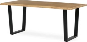 Jedálenský stôl 180x90 cm HT-F4218 OAK divoký dub / čierny