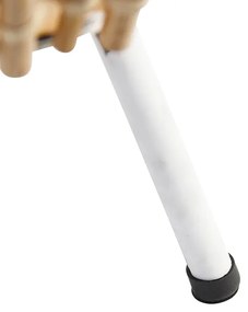 Rustikálna stolná lampa trojnožka bambus s bielou - Canna Capsule