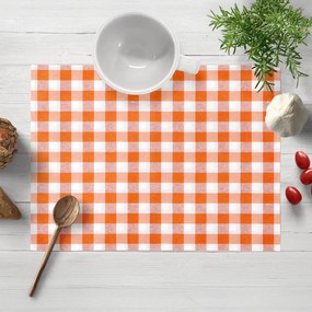 Biante Dekoračné prestieranie na stôl Rebeka RE-005 Oranžovo-biela kocka stredná 30x40 cm