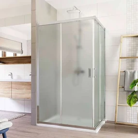 Mereo Mereo, Sprchovací kút, LIMA, obdĺžnik, chróm ALU, sklo Point, MER-CK84412K