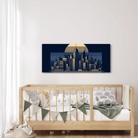 Obraz – Geometrické mesto (120x50 cm)