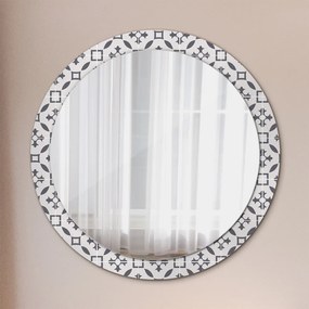 Okrúhle ozdobné zrkadlo Starožitné dlaždice fi 90 cm