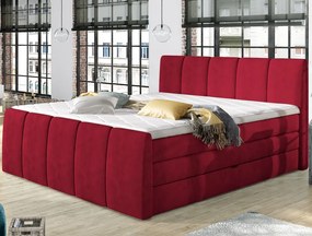 Posteľ boxspring Fresco 180x200 cm, červená látka