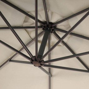Slnečník Acerra Ø 3m polyester/oceľ - krémová bez stojanu