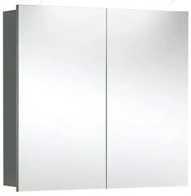 Camargue Orion Zrkadlová skrinka s LED osvetlením, 73 × 68 × 16 cm, antracit