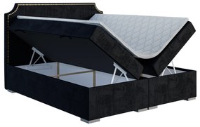 Kontinentálna posteľ 160 cm Lupin (čierna) (s matracom a úl. priestorom). Vlastná spoľahlivá doprava až k Vám domov. 1043411