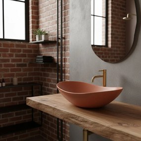 Rea Royal, umývadlo na dosku 615×360×155 mm, oranžová matná, REA-U3530