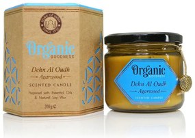 Prírodná vonná sójová sviečka 200g v jantárovom skle, Dehn Al Oudh - Agarwood v jantárovom skle