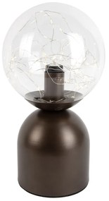 Stolná lampa Hotel Chic tmavý bronz s čírym sklom vrátane svetelnej šnúry E27 - Pallon Trend