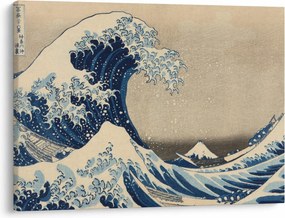 Obraz - Katsushika Hokusai, Under the Wave off Kanagawa, reprodukcia (70x50 cm)