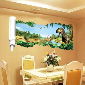 Veselá Stena Samolepka na stenu na stenu Dinosaure a Tyranosaure