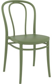 VICTOR záhradná stolička bez podrúčok olive green