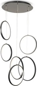 BRILAGI - LED luster na lanku ECHO LED/80W/230V 4000K, priemer 50 cm, čierny