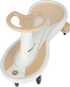 KIK Gravitačná jazda Swing Fix S4, 76 cm, béžová, LED kolesá a hudba