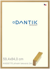 DANTIK rám na obraz 59,4x84 | KASSETTE přírodní lakovaná (Plexi Čiré)