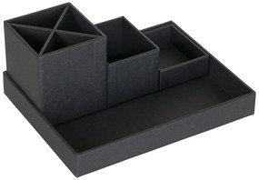 Stolový organizér LENA zo 100% recyklovateľného papiera, čierny