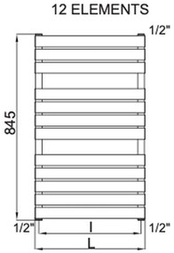 Cordivari Samira - Radiátor 845x500 mm, biela 3551626102032