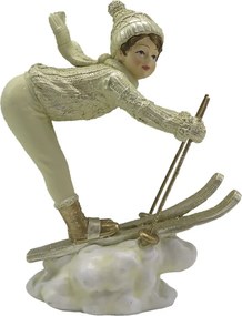 Dekorácia chlapec na lyžiach - 14*6*19 cm