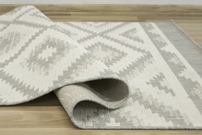 Šnúrkový koberec Berg 28364/34 Aztec Romby - sivý / krém