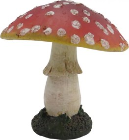 Dekoratívna figúrka muchotrávka - Ø 8*9 cm