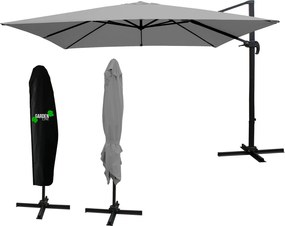 CH Sivý záhradný slnečník s obalom Roma Mini - 2,5x2,5 m