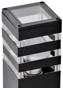 LED RGBW Stmievateľná vonkajšia lampa TEKSAS 1xE27/12W/230V 44 cm IP44 antracit