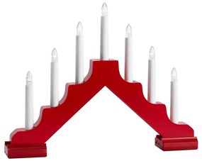 Markslöjd 706050 - LED Vianočný svietnik EVELIN 7xLED/0,06W/6xAA biela