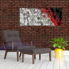 Obraz - 3D hexagóny (120x50 cm)