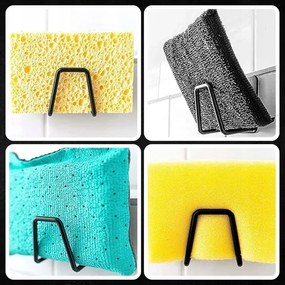 Orion Samolepiaci držiak na špongiu - štvorec čierny 2 ks