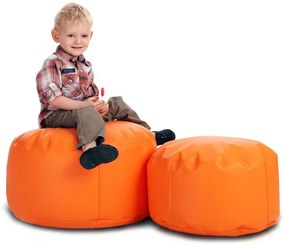 INTERMEDIC SK - Sedací vak 58x28 cm z ekokože | podnožka, sedenie, 135l, 1 ks Farba: E04 - Oranžová pomaranč (ekokoža)