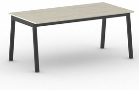 Kancelársky pracovný stôl PRIMO BASIC, čierna podnož, 1800 x 900 mm, dub prírodný